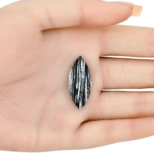 Silver Leaf Obsidian 30.5x13.2x6.6 mm Marquise Gemstone LS01673-22
