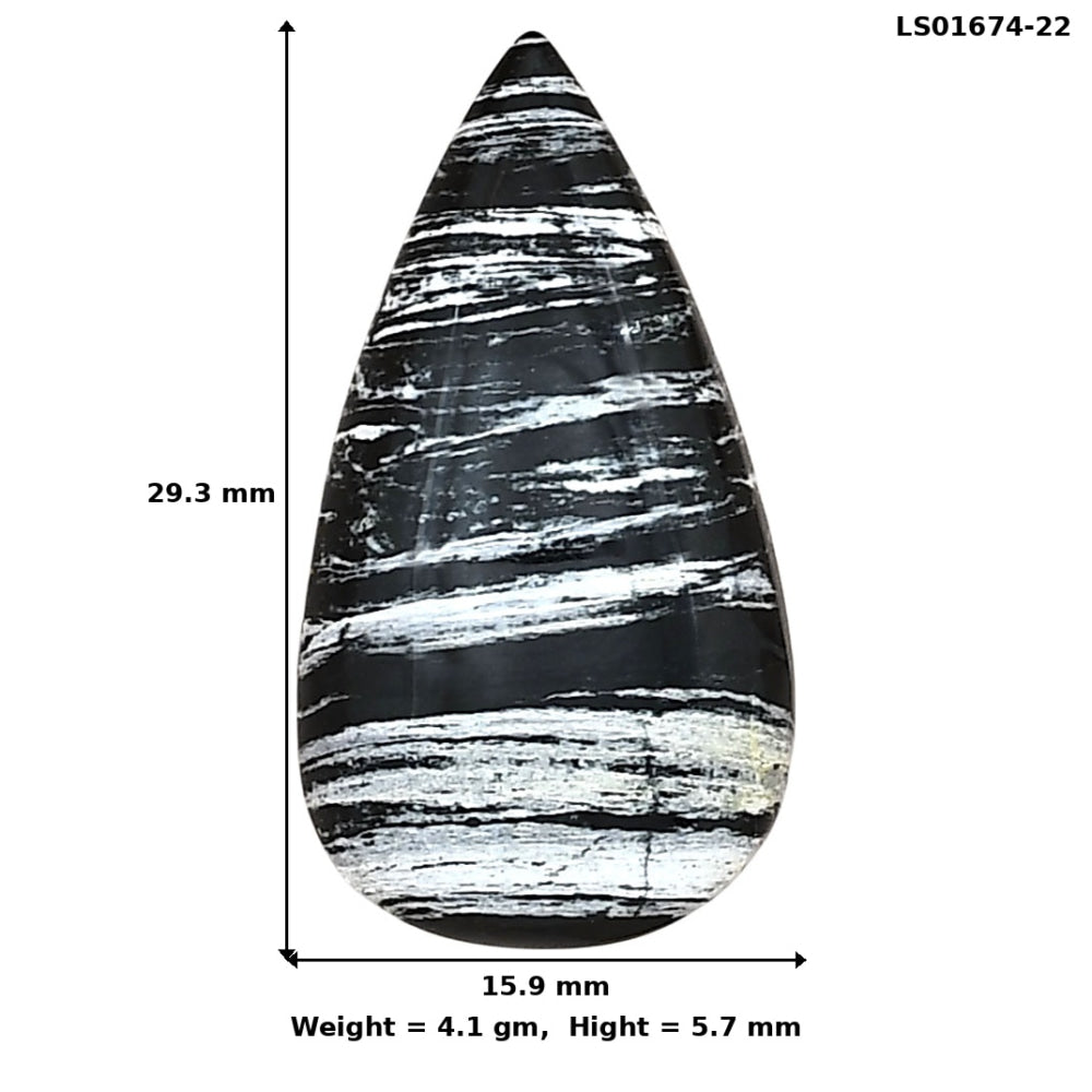 Silver Leaf Obsidian 29.3x15.9x5.7 mm Marquise Gemstone LS01674-22