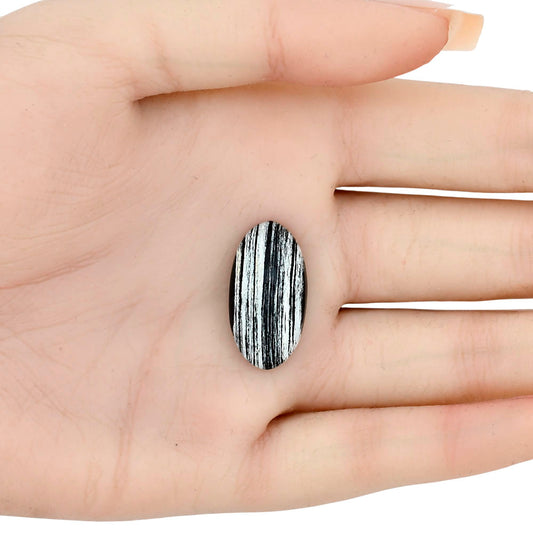 Silver Leaf Obsidian 24.4x13x6 mm Oval Gemstone LS01677-22