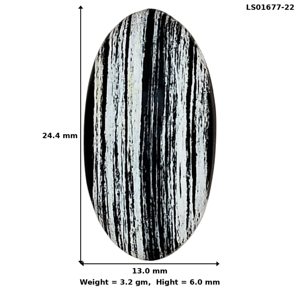 Silver Leaf Obsidian 24.4x13x6 mm Oval Gemstone LS01677-22