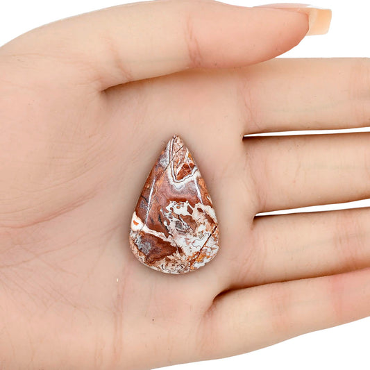 Rosetta Picture Jasper 33.6x22.1x6 mm Pear Gemstone LS01739-24