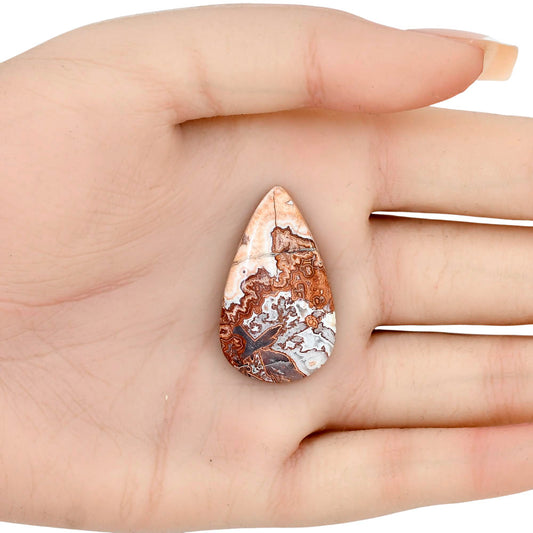 Rosetta Picture Jasper 33.1x19.8x4.5 mm Pear Gemstone LS01761-24