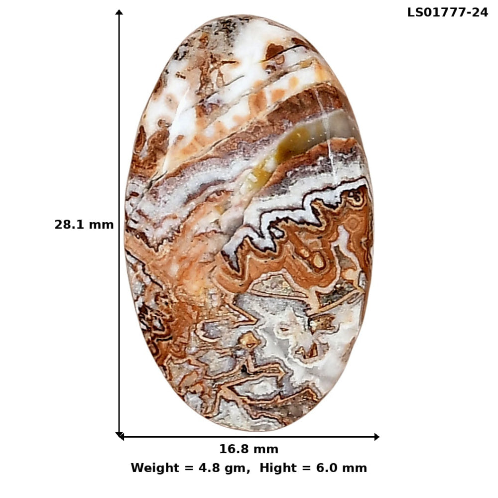 Rosetta Picture Jasper 28.1x16.8x6 mm Oval Gemstone LS01777-24