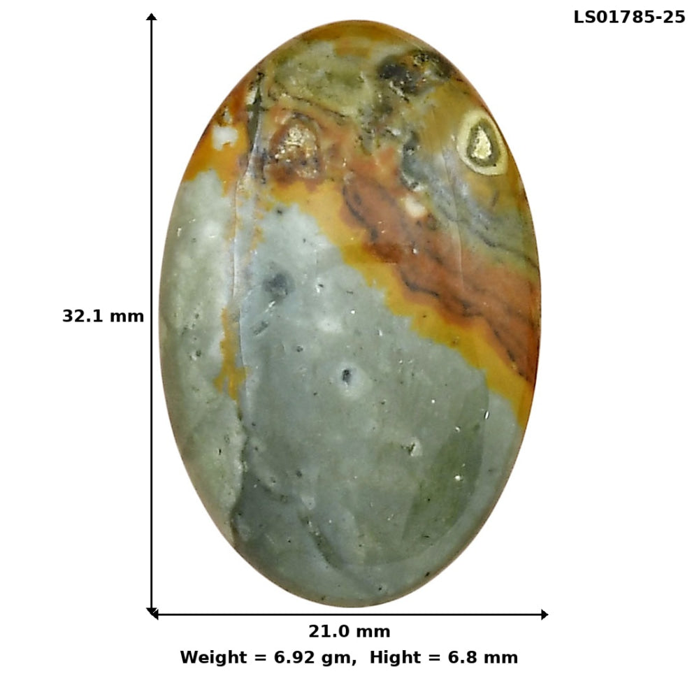 Rocky Butte Picture Jasper 32.1x21x6.8 mm Oval Gemstone LS01785-25