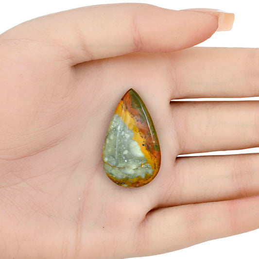 Rocky Butte Picture Jasper 34.5x21x6 mm Pear Gemstone LS01788-25