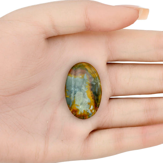 Rocky Butte Picture Jasper 31.5x20.5x5 mm Oval Gemstone LS01792-25