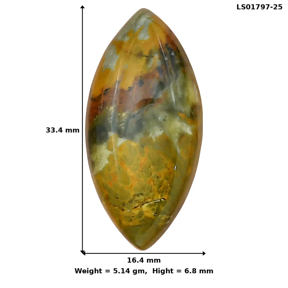 Rocky Butte Picture Jasper 33.4x16.4x6.8mm Marquise Gemstone LS01797-25