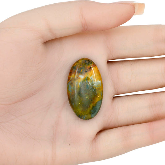 Rocky Butte Picture Jasper 33.8x20x6.5 mm Oval Gemstone LS01807-25