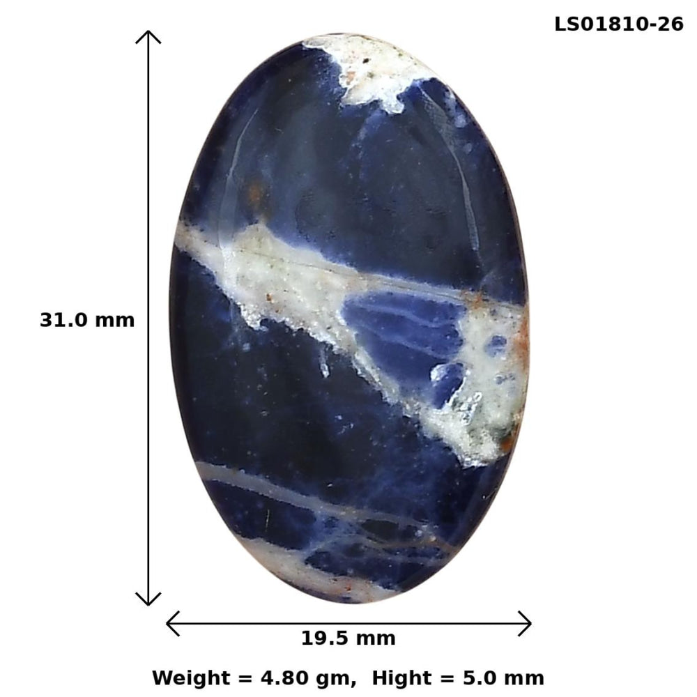 Sodalite 31x19.5x5 mm Oval Gemstone LS01810-26