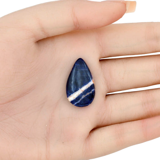 Sodalite 26.3x16.5x5.5 mm Pear Gemstone LS01831-26