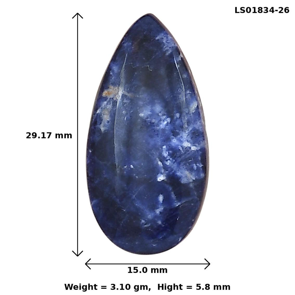Sodalite 29.17x15x5.8 mm Pear Gemstone LS01834-26