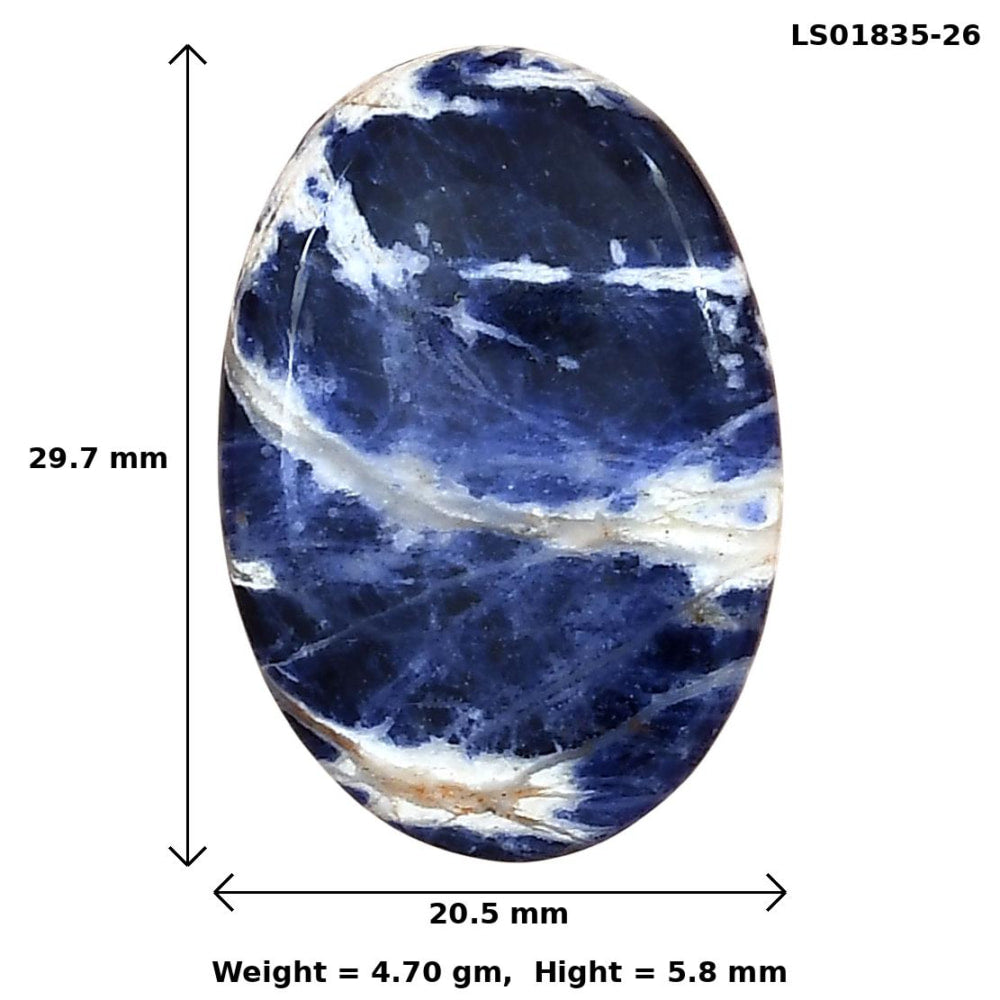 Sodalite 29.7x20.5x5.8 mm Oval Gemstone LS01835-26