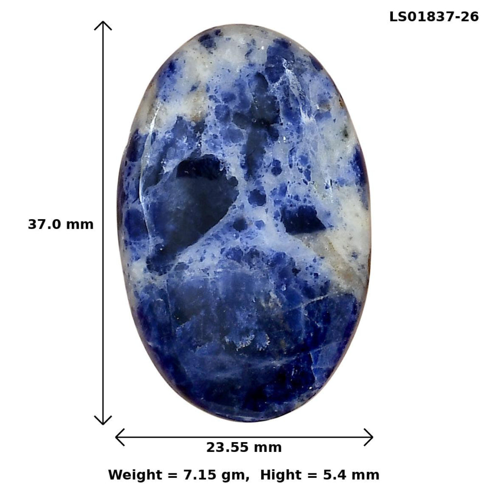Sodalite 37x23.55x5.4 mm Oval Gemstone LS01837-26