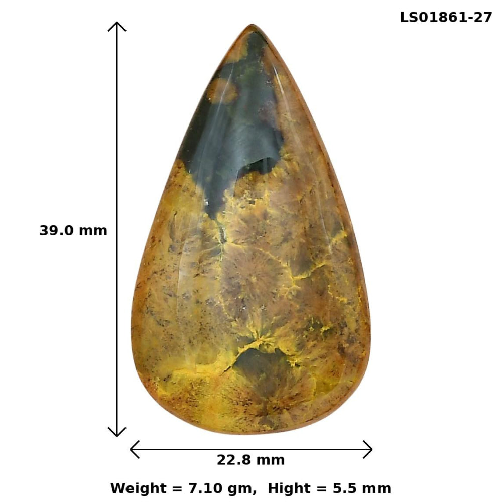 Ocean Jasper 39x22.8x5.5 mm Pear Gemstone LS01861-27