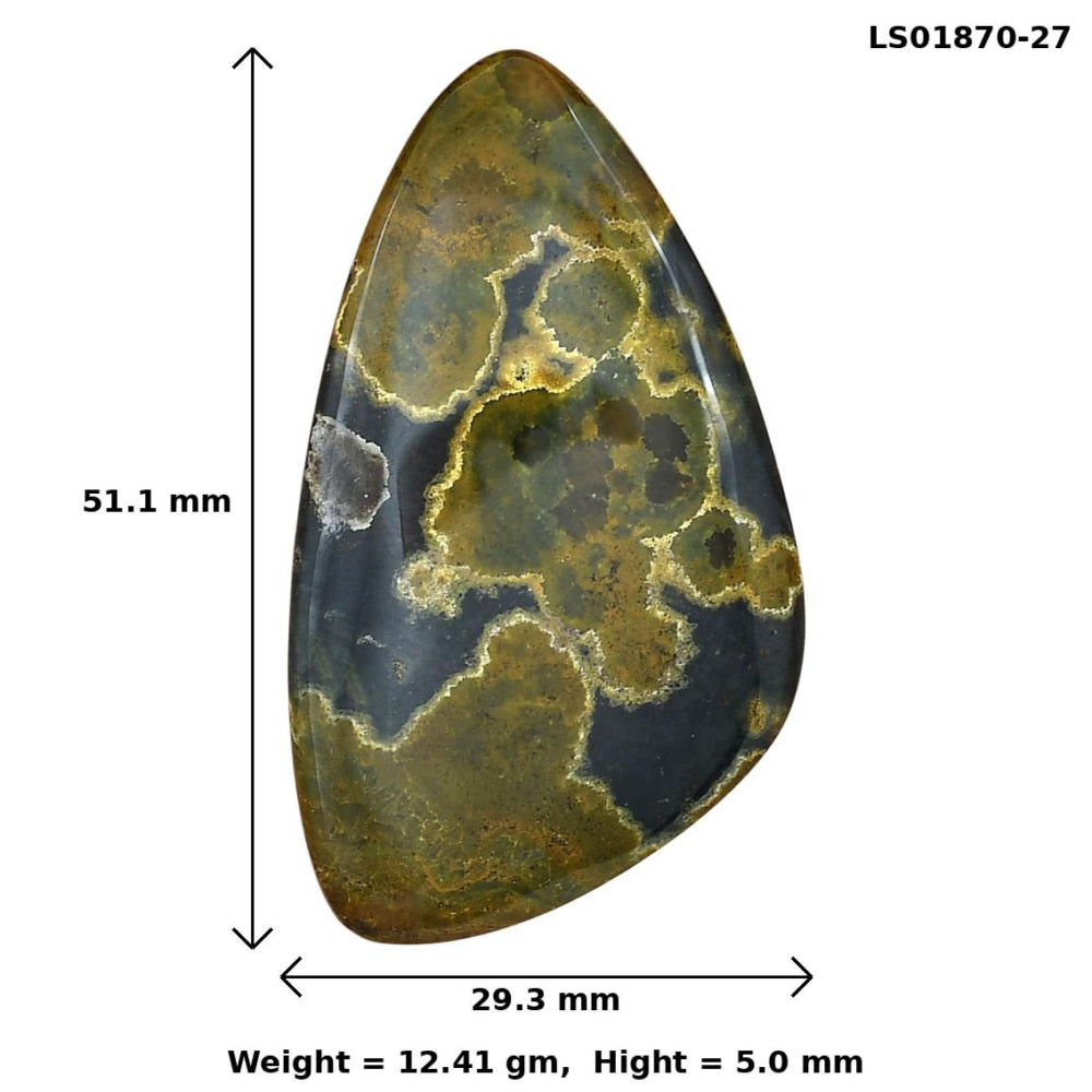 Ocean Jasper 51.1x29.3x5 mm Fancy Gemstone LS01870-27