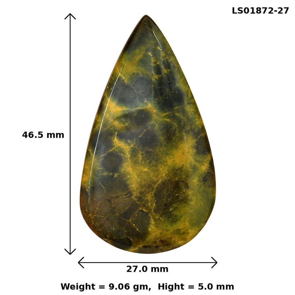 Ocean Jasper 46.5x27x5 mm Pear Gemstone LS01872-27