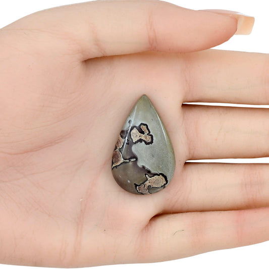 Coffee Bean Jasper 33.6x21.5x4.5 mm Pear Gemstone LS01886-28