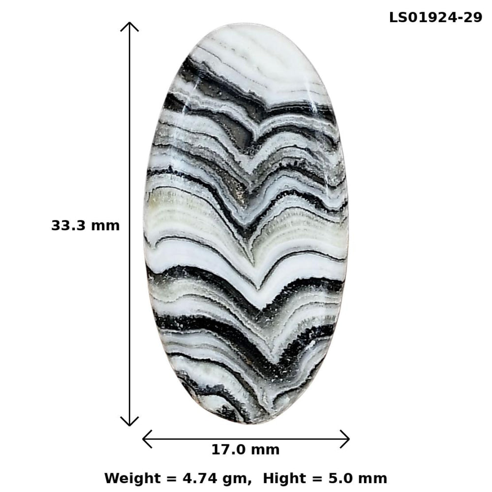 Crazy Lace Agate 33.3x17x5 mm Oval Gemstone LS01924-29