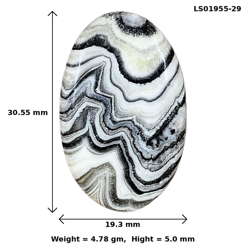 Crazy Lace Agate 30.55x19.3x5 mm Oval Gemstone LS01955-29