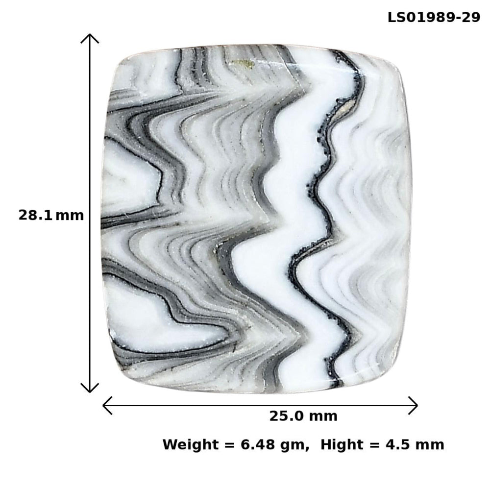 Crazy Lace Agate 28.1x25x4.5 mm Baguette Gemstone LS01989-29