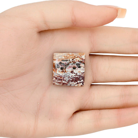 Leopard Skin Jasper 21.6x20.6x5.5 mm Baguette Gemstone LS02004-30