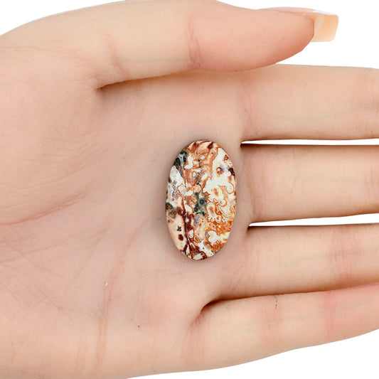 Leopard Skin Jasper 28.75x16.75x5.5 mm Oval Gemstone LS02015-30