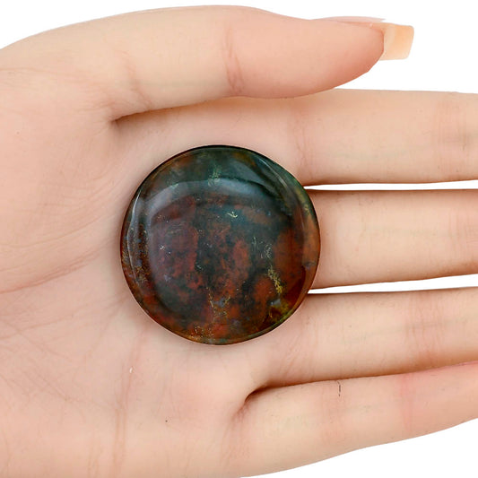 Blood Stone 37.3x37.3x6 mm Round Gemstone LS02088-32