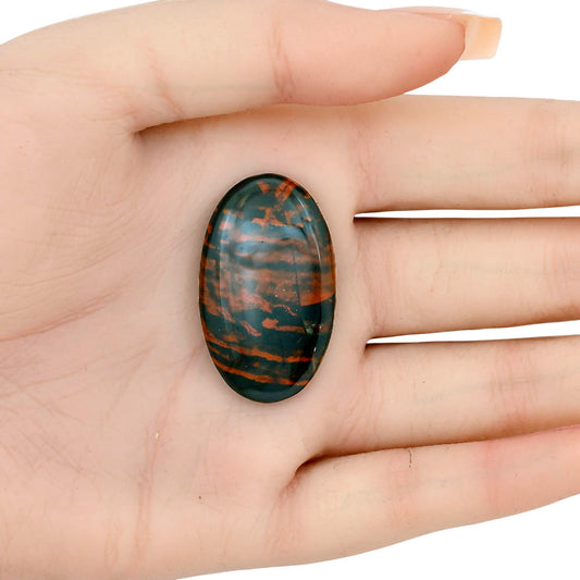 Blood Stone 35.2x21.2x5.5 mm Oval Gemstone LS02097-32