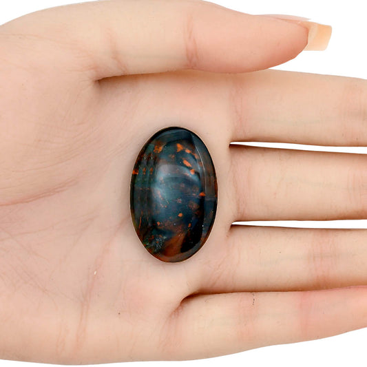 Blood Stone 33.2x21.3x6 mm Oval Gemstone LS02112-32