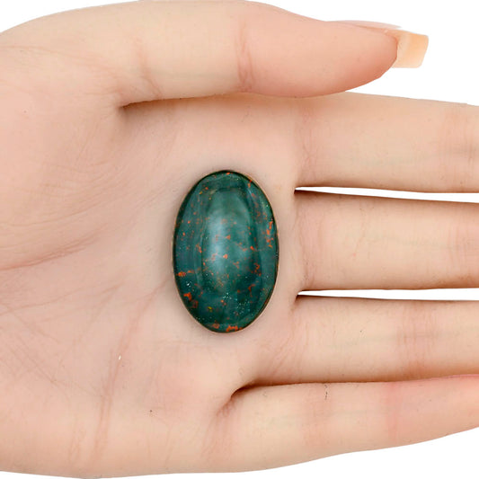 Blood Stone 30.6x20.2x5.5 mm Oval Gemstone LS02113-32