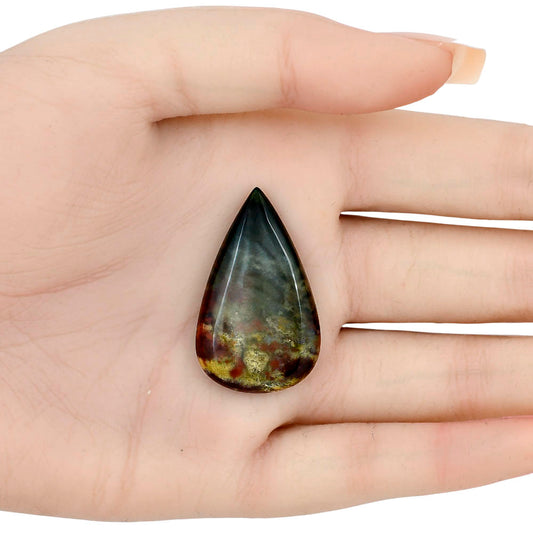 Blood Stone 35.6x21.7x5.5 mm Pear Gemstone LS02157-32