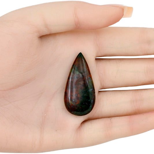Blood Stone 38x19x6 mm Pear Gemstone LS02158-32
