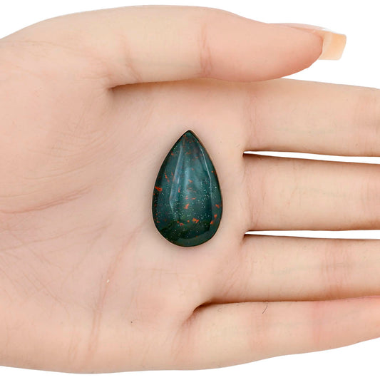 Blood Stone 28.5x17.35x5 mm Pear Gemstone LS02170-32