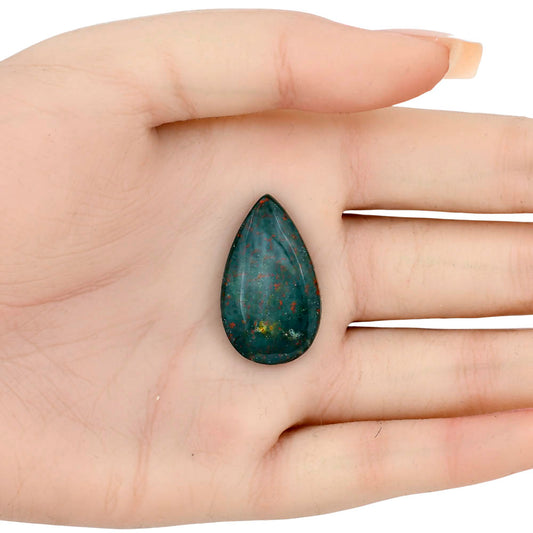 Blood Stone 29.65x17.65x5 mm Pear Gemstone LS02178-32