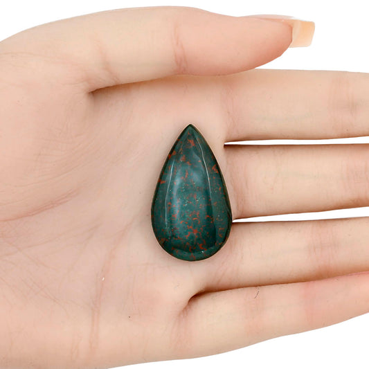 Blood Stone 34.2x20.1x6 mm Pear Gemstone LS02179-32