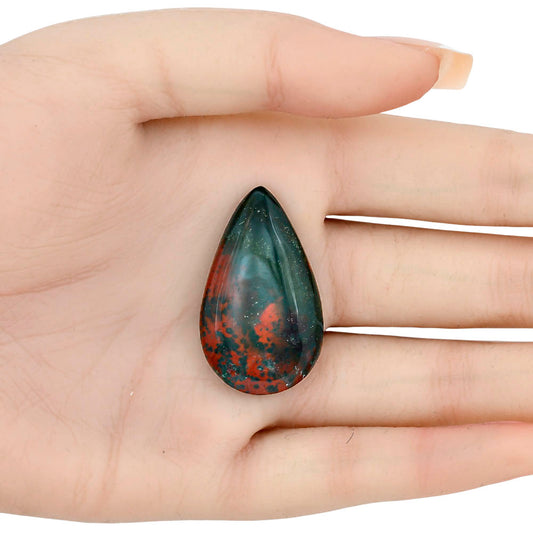 Blood Stone 36.2x21.4x6 mm Pear Gemstone LS02180-32