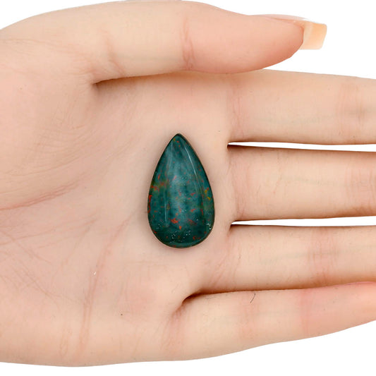 Blood Stone 28.25x16.7x5 mm Pear Gemstone LS02189-32