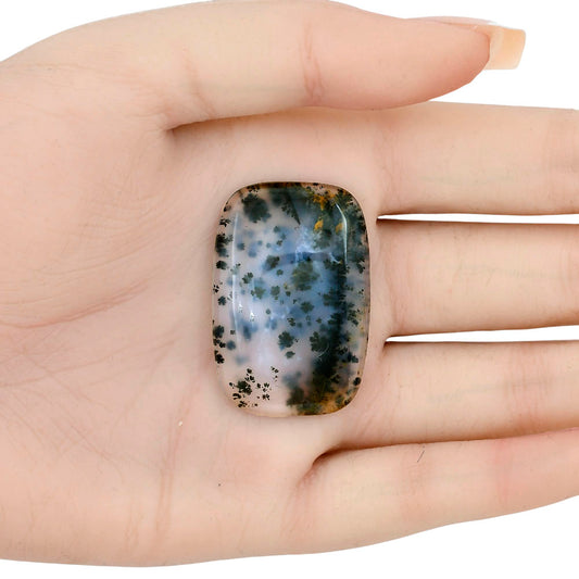 Robinson Ranch Plume Agate 37.3x25.25x5.3mm Baguette Gemstone LS02199-33