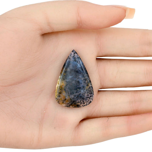Robinson Ranch Plume Agate 35.3x23.55x5 mm Pear Gemstone LS02200-33