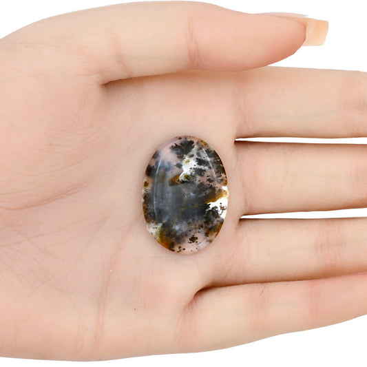 Robinson Ranch Plume Agate 29.8x21.65x4.5 mm Oval Gemstone LS02214-33