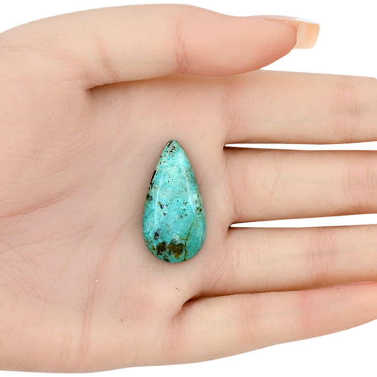 Ocean Green Chrysocolla 30.2x15.8x6 mm Pear Gemstone LS02226-34