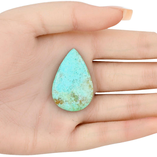 Ocean Green Chrysocolla 37x24.35x4.7 mm Pear Gemstone LS02228-34