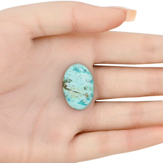 Ocean Green Chrysocolla 25.4x17.1x5.7 mm Oval Gemstone LS02237-34