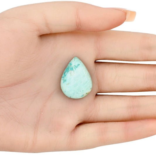 Ocean Green Chrysocolla 25x19x5.5 mm Pear Gemstone LS02238-34