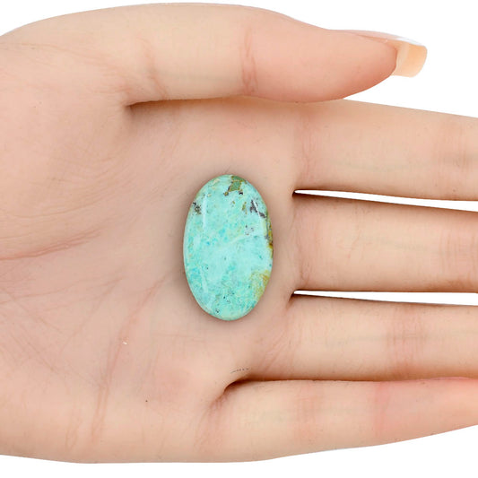 Ocean Green Chrysocolla 28.25x17.4x4.7 mm Oval Gemstone LS02239-34