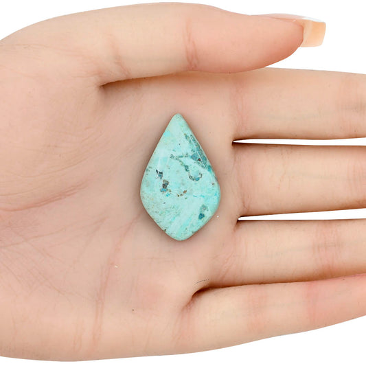 Ocean Green Chrysocolla 32x20.35x5 mm Pear Gemstone LS02247-34