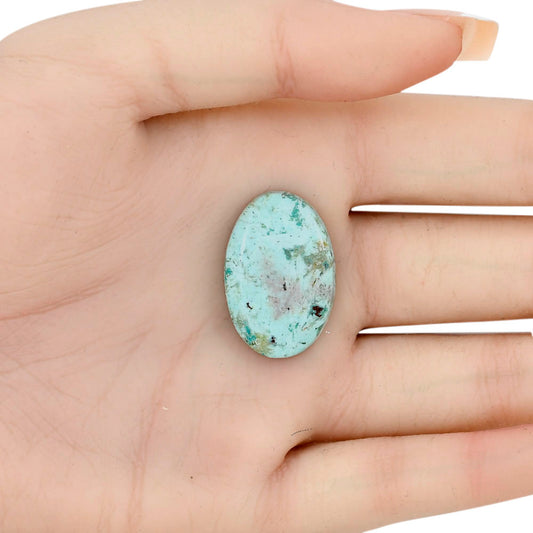 Ocean Green Chrysocolla 26.6x17.75x5 mm Oval Gemstone LS02248-34