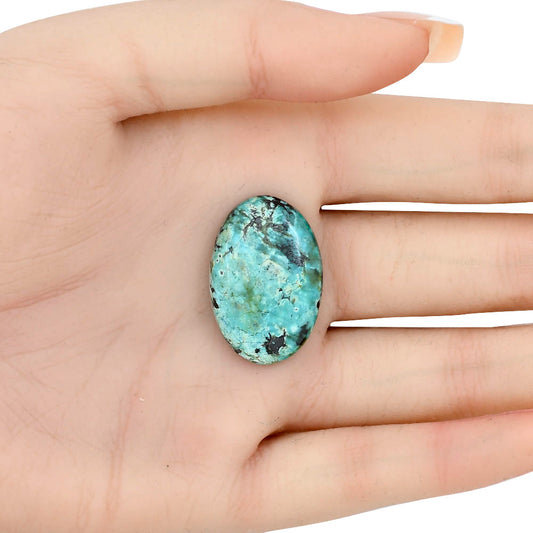 Ocean Green Chrysocolla 27.85x18.6x5.4 mm Oval Gemstone LS02254-34