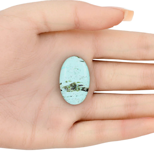 Ocean Green Chrysocolla 29.25x18.15x4.2 mm Oval Gemstone LS02262-34