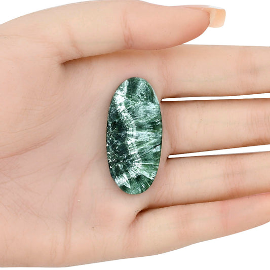 Russian Seraphinite 40x19.1x4 mm Oval Gemstone LS02273-35